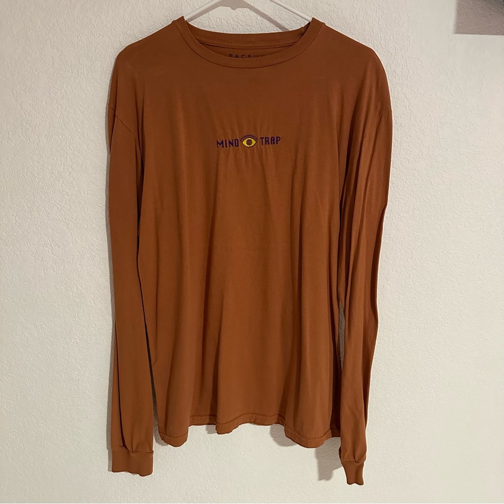 PacSun Dark Orange Long Sleeve Graphic T-Shirt